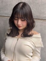 リノ 吉祥寺(Lino kichijoji)&nbsp;ミディアムレイヤー/くびれヘア/顔周りカット/透明感カラー