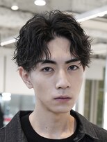 フィフスパーク(fifth PARK)&nbsp;渋谷大人緩めシャドウフェザーパーマメンズセンターパート