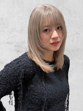 オルズ 渋谷(ALLZ) 顔周りレイヤーミルクティカラー【渋谷ケアブリーチケアカラー】