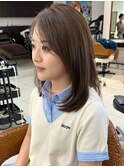 透明感シアーブラウン/レイヤーカット/ワンカール