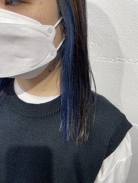 シェル 吉祥寺(shell) インナーカラーブルー/大人可愛い20代30