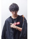 マッシュツーブロックメンズパーママッシュウルフメンズカット