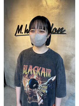 エムドットヘアーサロン(M. hair salon) 【門田美穂】マッシュ風パッツンバングと切りっぱなしボブ♪