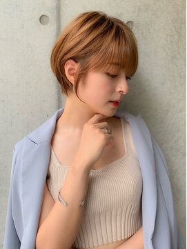 ロンドエニカ 大宮(Lond enika) 斜めバンググレージュカラーシルキーべジュマッシュパーマ[大宮]