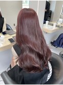 博多/韓国ヘア/ダブルカラー/ワインレッド/暖色/艶髪/髪質改善