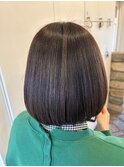 丸みのあるストレートパーマ