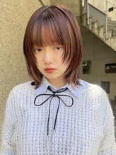 メゾンアクア 表参道(Maison ACQUA) 切りっぱなしボブ×ウルフネオウルフくびれヘアインナーカラー