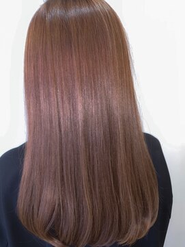 ライフ 星田店(Lyfe) ピンクベージュ艶髪ロング_イメチェン前髪小顔レイヤーカット_13