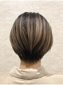 バレイヤージュ×ショート