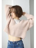 ショートボブ.クセ毛風ニュアンスゆるめパーマ