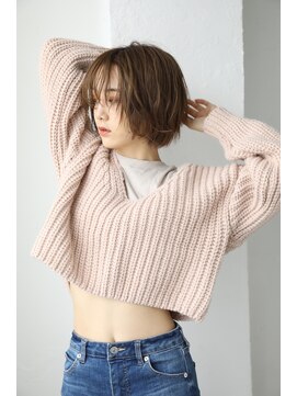 エン(en,) ショートボブ.クセ毛風ニュアンスゆるめパーマ