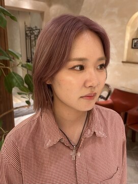 ビュートリアム265(BEAUTRIUM 265) チェリーブラウン ピンクベージュ ミニウルフ ボブウルフ 銀座