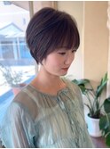 ショート 30代40代 アッシュグレー 透明感カラー 美髪