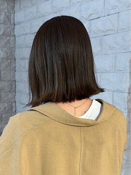 ジゼル 前橋(Giselle) 結べる外ハネ切りっぱなしボブ◎大人可愛い×暗め秋カラー