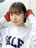 ぷつっとボブ　ミニボブ　耳掛けボブ　切りっぱなしボブ