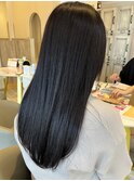カットカラーワンカラーロングストレートダークラベンダー春日井