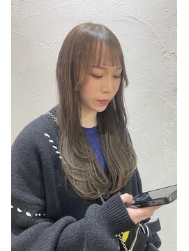 ヘアー ミュゼ 大西店(HAIR Musee) 韓国レイヤー/顔まわりレイヤー/グレージュ
