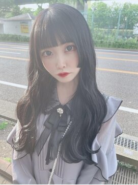 リルミー ミュエナ 大須 矢場町(Lilme myuena) ブルーブラック　姫カット　ぱっつん前髪　＊Lilme＊