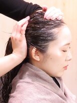 ヘアーサロン キルト(hair salon Quilt)&nbsp;セット面で行うドライヘッドスパ