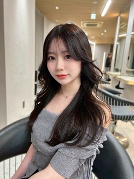 ボタン コロン 表参道 原宿(VOTAN COLON) ハッシュカット/韓国レイヤー/顔まわり/ブラウン/ベージュ/前髪