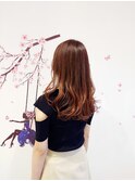 ブリーチなし/ほんのりナチュラルグラデーションテラコッタ