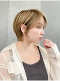 ハンサムショート/丸みショートボブ/20代30代40代50代/顔周り