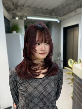 ザ シェノン ウメダ(THE CHAINON UMEDA) ミルクティーブロンド/ダークブルー/デジタルパーマ/心斎橋