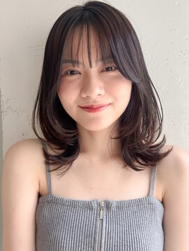 キリ 表参道(kyli) デジタルパーマくびれヘア結べるボブ薄めバングサイドバング