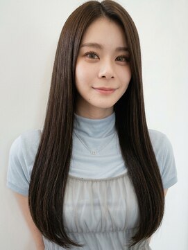 メラク バイ コア(Merak by CoRe.gn) 美髪◎髪質改善暗髪ロンググレージュ縮毛矯正艶