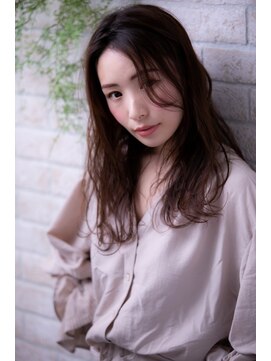 ヘアーアートシフォン 池袋西口店(Hair art chiffon) 黒髪前下がり厚めバングマッシュ似合わせカットアッシュブラウン