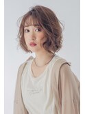 前髪/マチルダボブ/ピンクベージュ/インナーグレージュ/吉祥寺