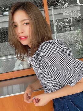 ルービック バランス 天王寺(Rubik's×Balance) 大人可愛いくびれミディ(かきあげグレージュカラー)