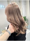 ミルクティーベージュダブルカラーインナーカラーケアブリーチ
