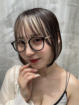 ロンド ストラーダ 心斎橋(Lond strada) マチルダボブ×インナーグレージュ【髪質改善/縮毛矯正】