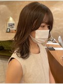 ミディアム/くびれレイヤー/レイヤーカット/顔周りカット/銀座