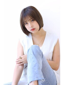 オーロ 緑地公園店(ORO) 20代30代40代50代グレーベージュ前髪パーマロングレイヤー黒髪