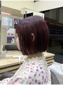 【籠倉】タッセルボブ/ブリーチなしダブル/カシスピンク/吉祥寺