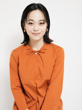 オンク 新宿(onk) 黒髪/グレーベージュ/レイヤーロング/前髪パーマ[新宿駅]