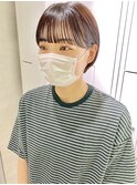 ○ワイドバングな耳かけコンパクトショート10代20代30代