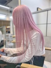 リノショアーズ 日本大通り店(RINOSHORES) ロングレイヤーペールピンクベージュミルクティーピンク20代