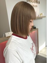 デコラソラン 本川越(DECORA SORAN)&nbsp;切りっぱなしボブ×ミルクティグレージュ