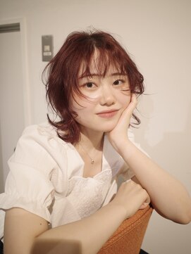 ファンファンバイルー 岐阜(fan fun by Rooo) ブリーチなし暖色カラー