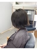 グレージュ×ボブ