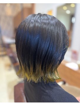ヘアー リッツ 武豊店(Hair Ritz) 切りっぱなしボブ×裾カラー