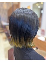 ヘアー リッツ 武豊店(Hair Ritz) 切りっぱなしボブ×裾カラー