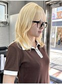 抜きっぱなしブロンド/ホワイトブロンド/ハイトーン/韓国
