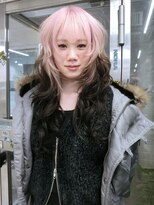 ノラ シブヤ(NORA) ★ピンクルーツカラーハッシュカットデザインカラーレイヤーカッ