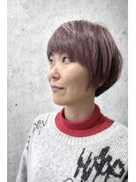 テラ(terra)&nbsp;透明感ラベンダーピンク×コンパクトマッシュショートボブ