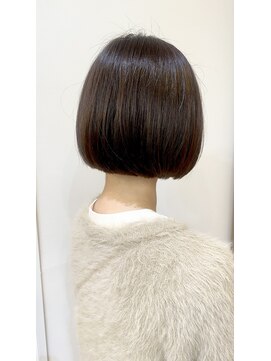 モリオ フロム ロンドン 成増店 【morio成増/一戸】ナチュラルボブ前髪無しグレージュ