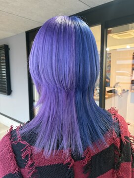 ワンバイワン(One×One) 【林】PURPLE×BLUEのツートンカラー!